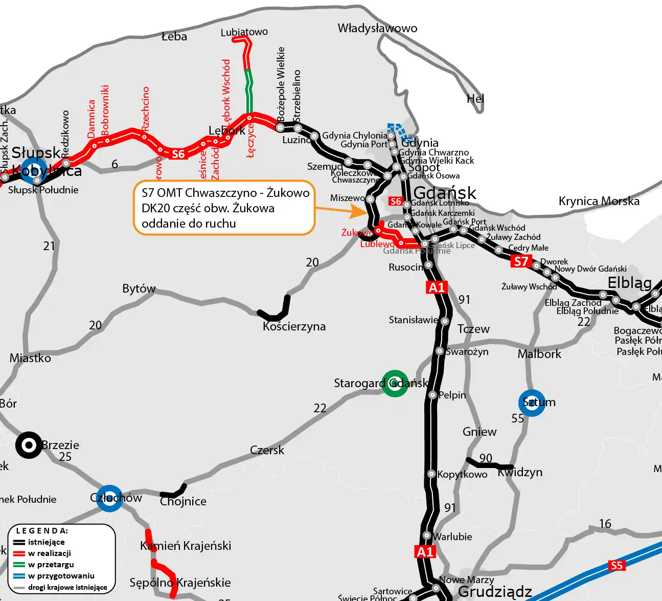 Via Hanseatica – S7 łączy się z S6 Trasą Kaszubską od 22 września 2025!