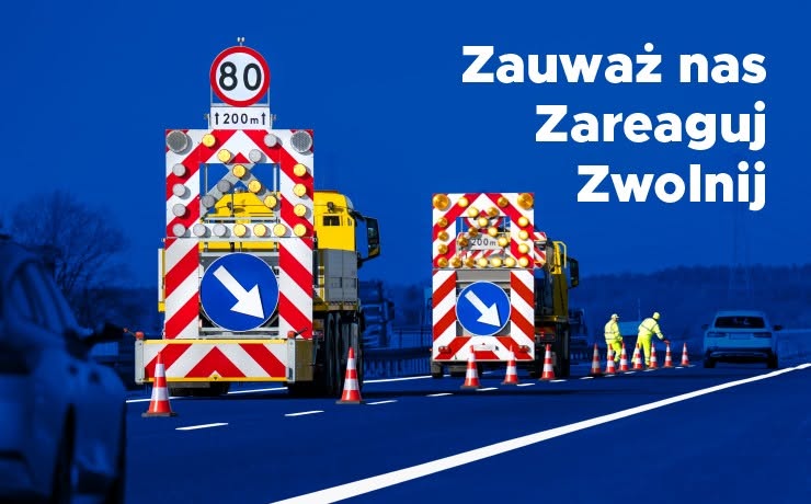 Za pachołkami pracują ludzie. Wakacyjne wyjazdy, upały i więcej wypadków – apel o rozwagę kierowców