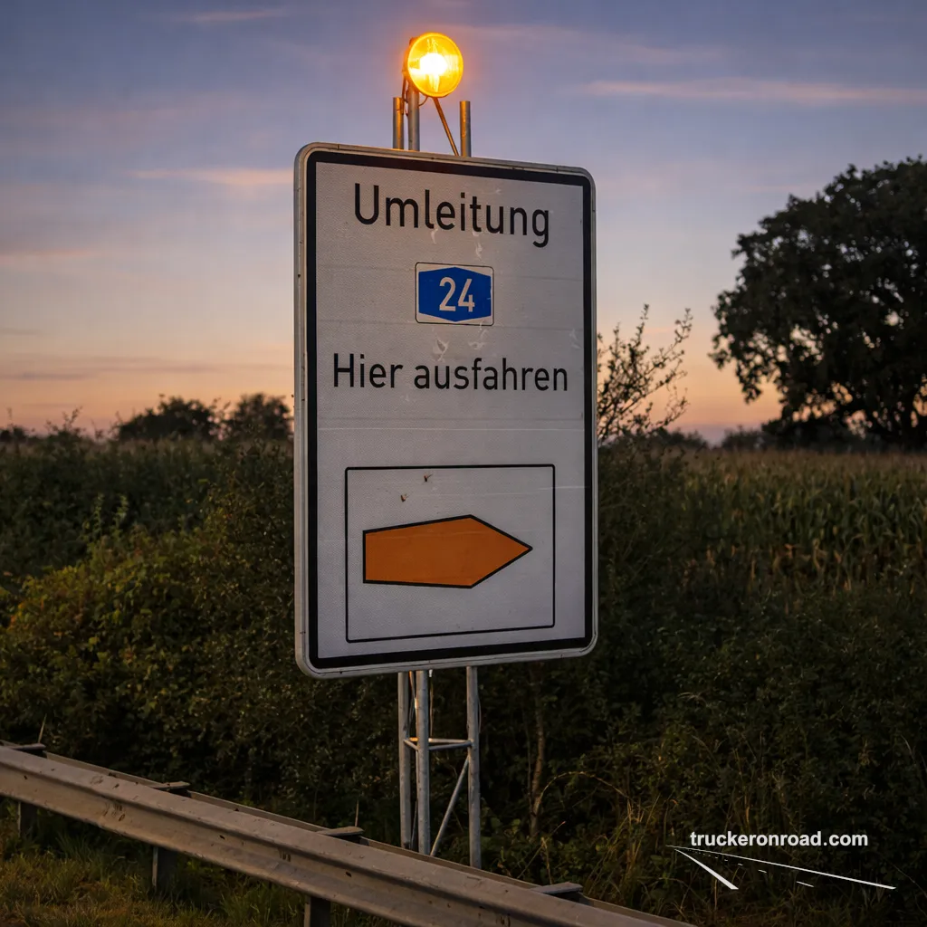 Początkujący kierowca – pomarańczowy znak na niemieckich autostradach. Co oznacza w praktyce?