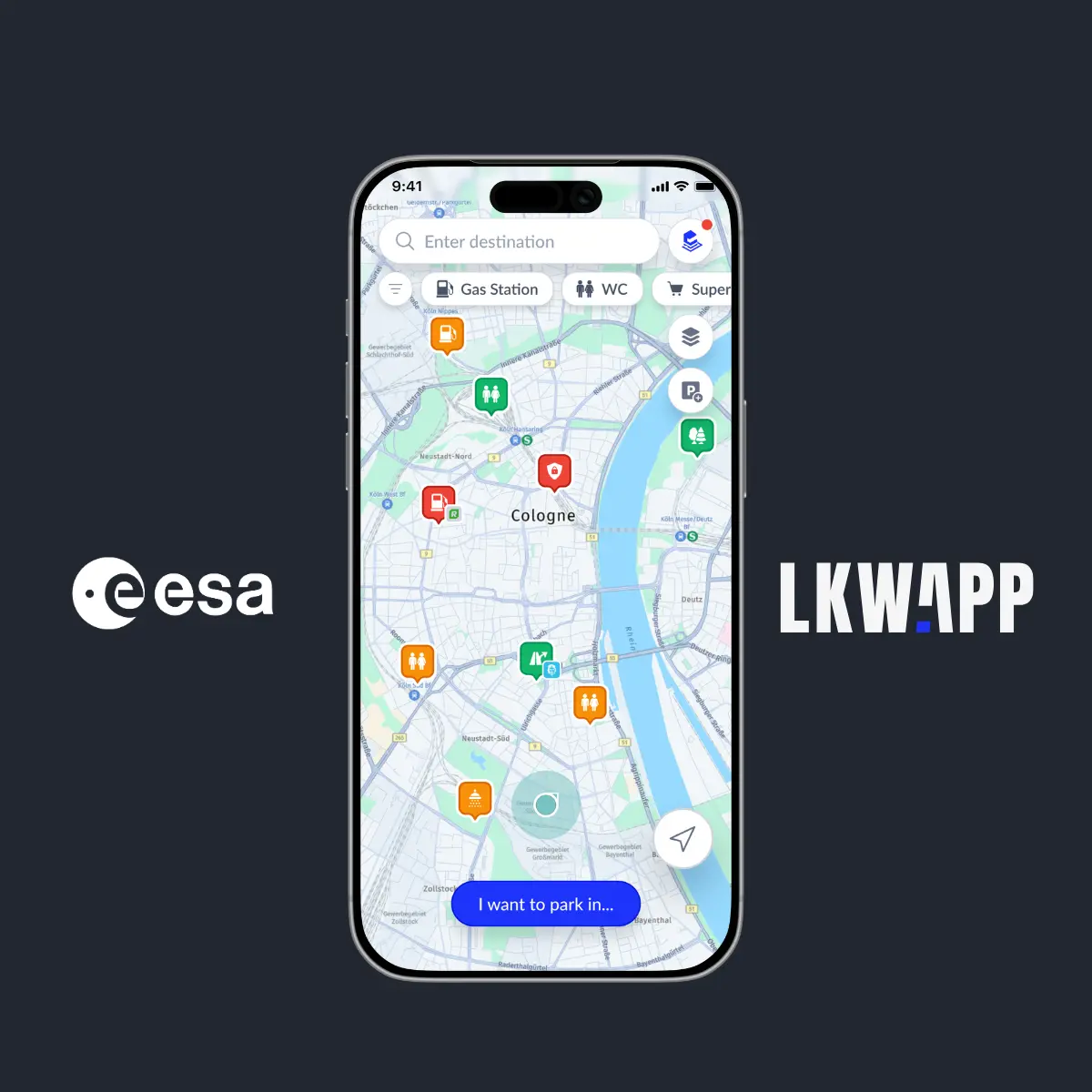 ESA pomoże kierowcom znaleźć parking? Kosmiczna technologia w LKW.APP wjeżdża do transportu ciężkiego