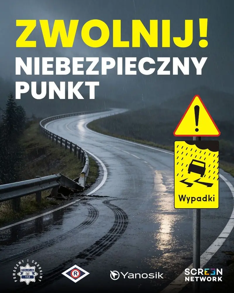 1 czerwca – 30 września. Yanosik i Policja ruszają z akcją „Zwolnij – niebezpieczny punkt!
